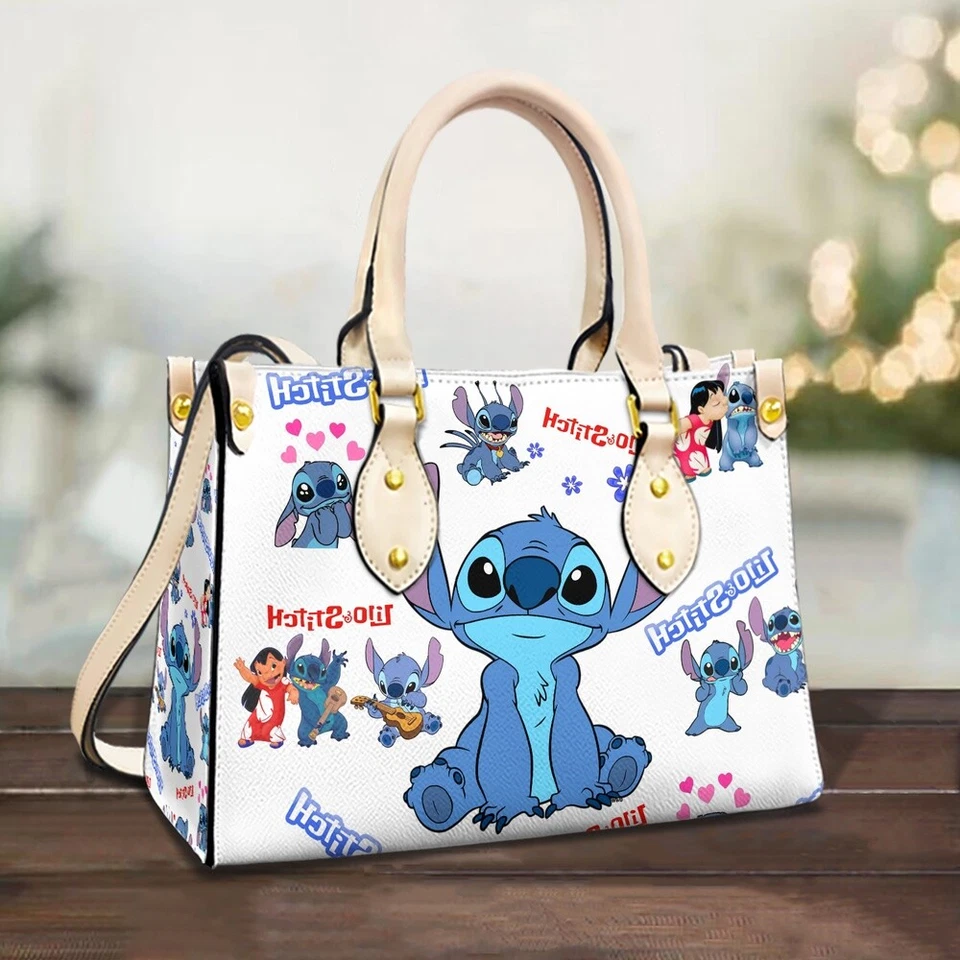 Personalized Disney Lilo And Stitch Women Leather Handbag - Image 1 of 1