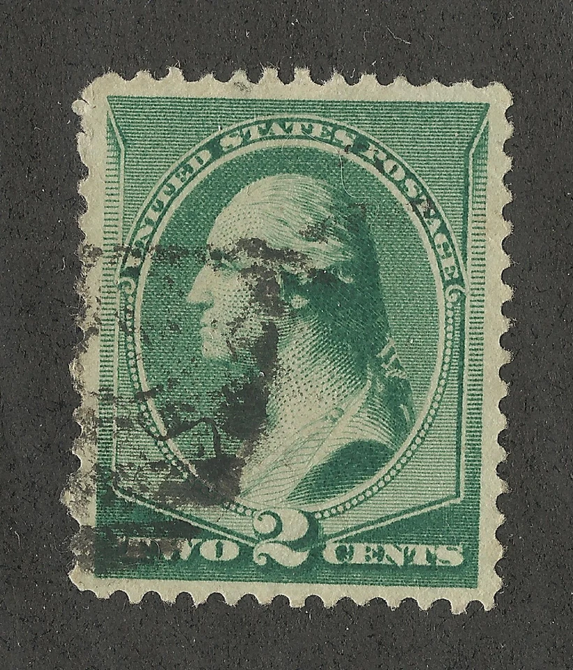 US 213 @ (1887) Used, VF/XF; Green Washington - Image 1 of 1