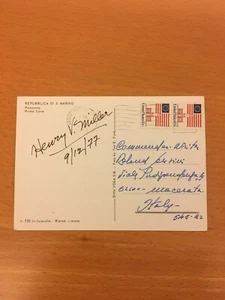 Cartolina firmata da Henry Valentine Miller - Imagen 1 de 1