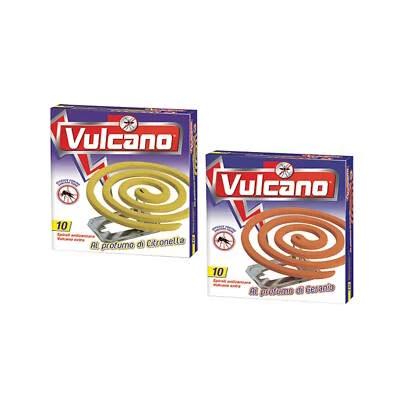 A.CAPALDO Spiralette Zampironi Profumati Vulcano 10 Pz Spirali Antizanzare Geranio Citrone