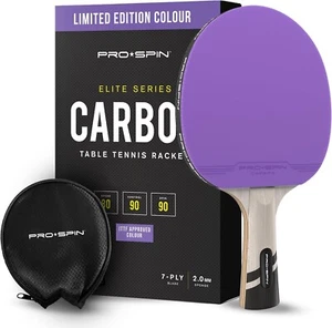 PRO SPIN Table Tennis Bats - Carbon Fibre Table Tennis Racket - Superior Control - Picture 1 of 7