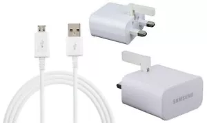 Samsung Galaxy A01 A02 A03 M01 M02 A10s cargador de pared Reino Unido o cable micro USB - Imagen 1 de 10