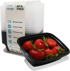 Small Meal Prep Containers Single Lids, 12 OZ [25-Pack] Food Storage Bento BP... - Picture 1 of 12
