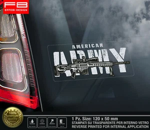Adesivo Sticker American Army US Army Militare Stati Uniti Fucile d'Assalto AK - Imagen 1 de 1
