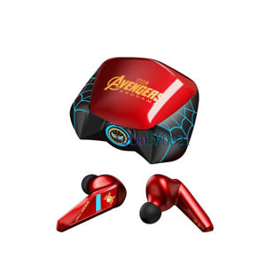TWS Bluetooth Earbuds Marvel Avengers Gaming Earphone Spiderman Iron man Captain