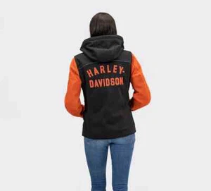 Women's Harley Davidson Deflector Hooded Riding Fleece Size M NWT - Picture 1 of 3