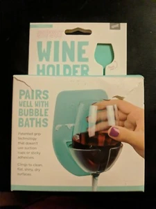 Sipski Wine Holder Sea Foam Green Shower Mirror Glass Cling OPEN BOX - Picture 1 of 3