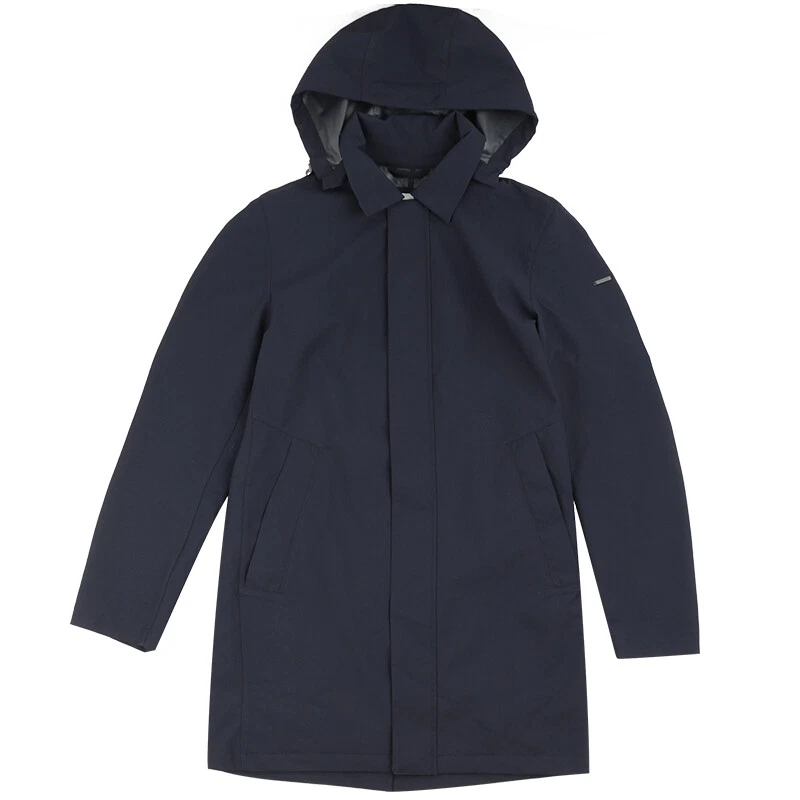 Casaco corta-vento feminino Calvin Klein zíper completo com capuz, azul marinho, 2X-L - Imagem 1 de 1