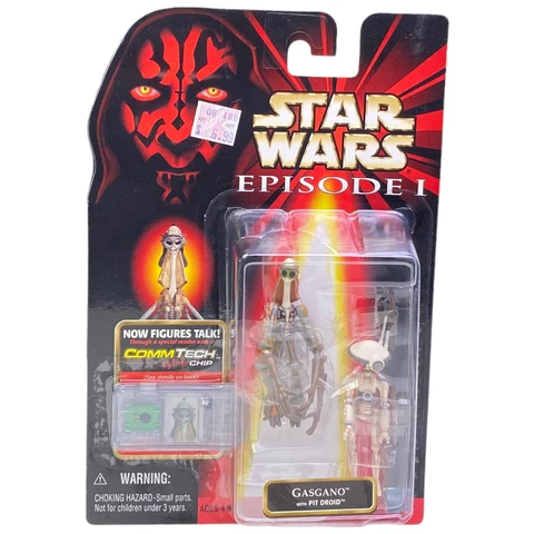 New 1998 Hasbro Star Wars Episode 1 3.75" Gasgano Action Figure Sealed Cover