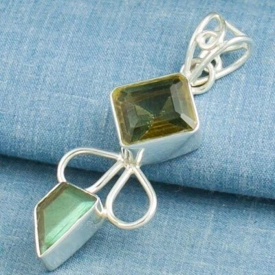 COLGANTE LABRADORITA CITRINO ARTESANAL PLATA DE LEY 925 + REGALO GRATIS Foto 1 de 3