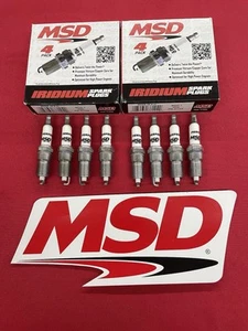 MSD-37124 Iridium Spark Plugs.. 14mm Thread-.691 In Reach-Heat Range-5 8PLUGS - Picture 1 of 2