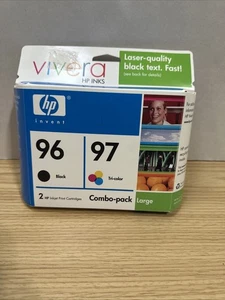 NOWE Trzy nowe wkłady atramentowe HP 96 Black/97 Trójkolorowe wkłady atramentowe Combo-Pack Stalówka Zapieczętowana - Zdjęcie 1 z 5