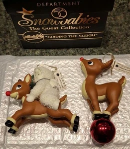 Departamento 56 Snowbabies 2000 colección de invitados (guiding the sleigh #69907) Rudolph - Imagen 1 de 14
