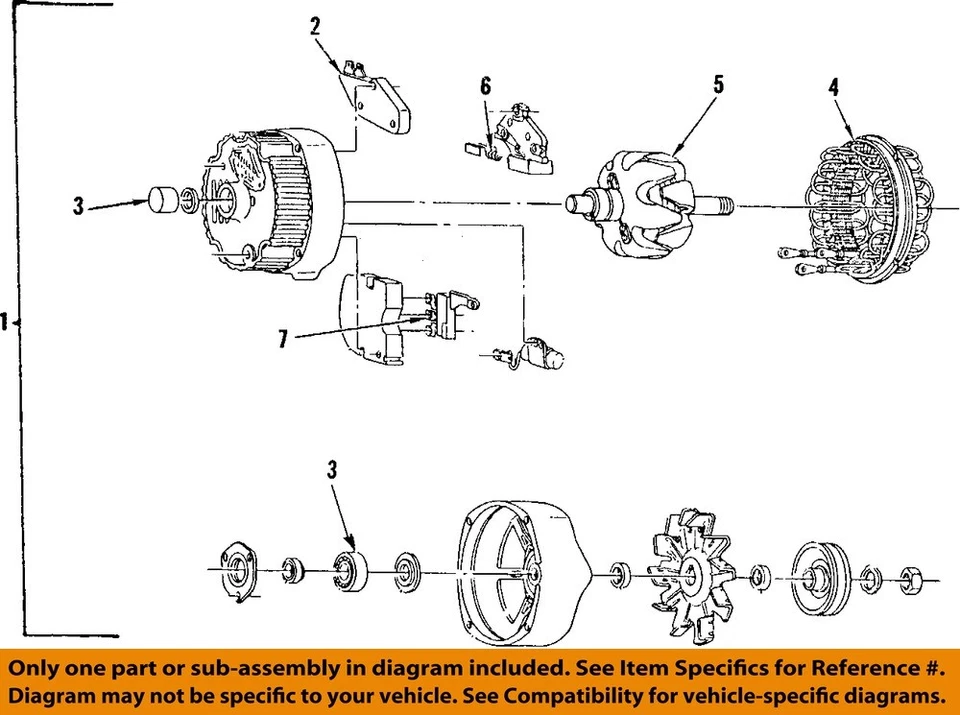 Alternador usado se adapta a: Cadillac Deville 1991 tracción delantera sin parabrisas térmico grado A Foto 1 de 2
