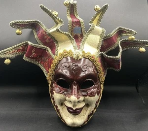 Venezia Joker Carnival Venetian Masquerade Mask / Wall Decor Italy - Picture 1 of 14