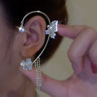 Butterfly Tassel Style Zircon Earrings For Teen Girls Minimalist Piercing Studs