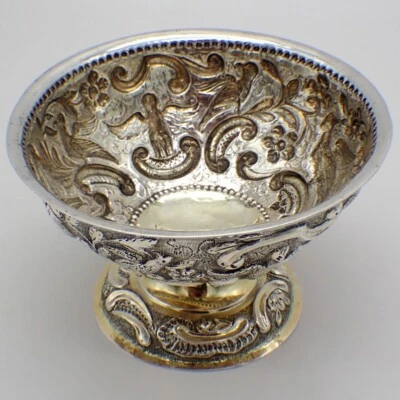 Украшения для птиц декоративная чаша тиснение 800 серебро - Изображение 1 из 4