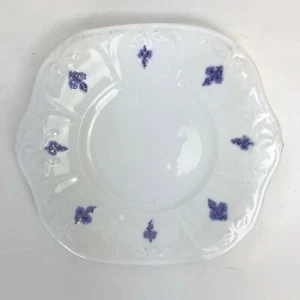 Antique 1830/40s Chelsea Grape Ironstone England Square Plate Grandmother's Ware - Picture 1 of 5