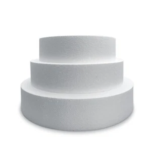 Cake Dummies 3 Inch Deep Round Sizes 3 - 12 Inch Polystyrene Dummy Cakes - Picture 1 of 11