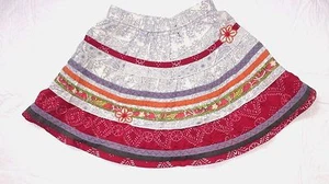 EUC Youth Girl's Size 6 6X Mimi & Maggie 100% Cotton Floral Patchwork Skirt - Picture 1 of 5