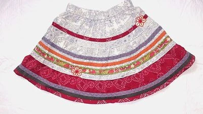 EUC Youth Girl's Size 6 6X Mimi & Maggie 100% Cotton Floral Patchwork Skirt - Image 1 of 4