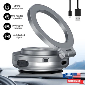 2024 Electric Vacuum Magnetic Suction Cup Car Phone Mount 360° Rotation Holder. - Picture 1 of 16