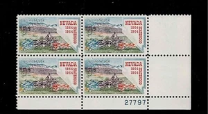 US Scott #1248, Plate Block #27797 1964 Nevada 5c FVF MNH Lower Right - Picture 1 of 1