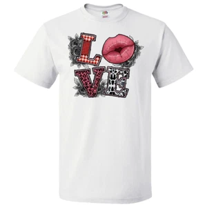Short Sleeve T-Shirt: Valentines Day - "Love Art (Lips)" (V25) - FREE SHIPPING - Picture 1 of 5