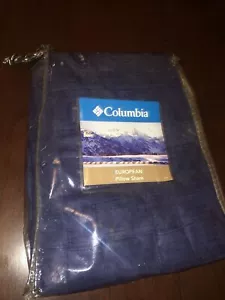 COLUMBIA SPORTSWEAR TACOMA BLUE BASKET WEAVE EURO EUROPEAN PILLOW SHAM NEW - Picture 1 of 5