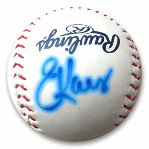 Eric Karros Yasiel Puig Signed Autographed Baseball LA Dodgers GV917399 - Picture 1 of 4