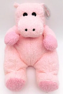 TY Bebé Rosa Hipobaby Sonajero Peluche Lovey con Etiqueta Protector Almohada Pal Hipopótamo - Imagen 1 de 5