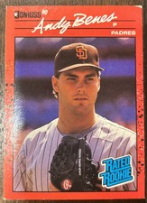 DONRUSS 1990 Baseball Card Andy Benes #41 Rated Rookie Error Card