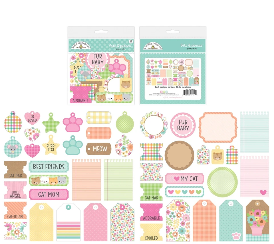 Набор штамповочных деталей Pretty Kitty — 48 штук - Изображение 1 из 1