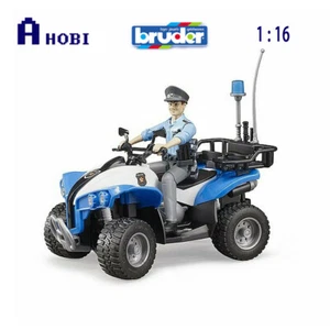 Bruder 1:16 Scale Bworld Police Quad Bike with Policeman Realistic Toy Set - Bild 1 von 2