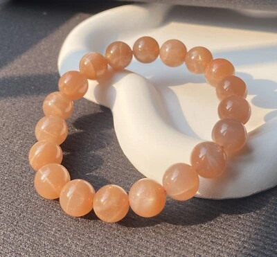 Wholesale Natural Sunstone  Round Beads Stretch Energetic Healing Bracelet - Image 1 of 4