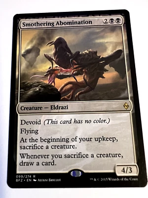 MTG Magic The Gathering Battle for Zendikar Smothering Abomination Rare LP - Image 1 of 2