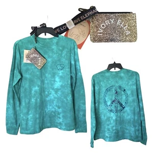 Mujer Pequeña Marfil Ella Tie Dye Camiseta y Brillo Ombre Cordón Cartera Nueva - Imagen 1 de 1