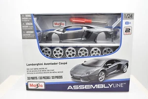 Coche De Montaje 1:24 Lamborghini Aventador Miniaturas Subasta - Imagen 1 de 3