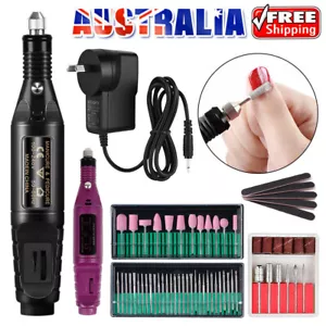 Electric Nail Drill Bits File Tool Set Machine Acrylic Art Manicure Pen Shaper - Picture 1 of 30