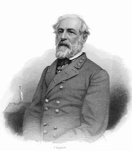 Heart warming ROBERT E LEE engraving Antique by John Rogers sculp - Picture 1 of 3