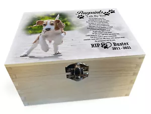 Personalised pet photo memorial keepsake box, Wooden pet urn, Remembrance box. - Picture 1 of 15