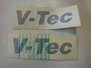 V-TEC BLUE / WHITE DECAL PAIR (2) 4 1/4" W X 1 1/4" H MARINE BOAT - Picture 1 of 2