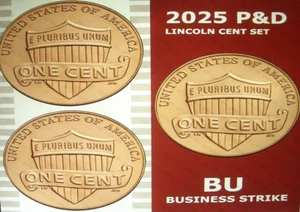 2025 P&D Lincoln Shield 2 Coin Set Gem Quality /Might Be Last Year Of Production - Picture 1 of 6