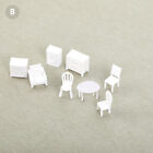 8/10Pcs 1:75 Scale Dinning Miniature Chair Model Mini Dollhouse Furniture De $I