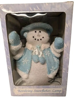 Adaptador de lámpara de muñeco de nieve giratorio de fibra óptica para niños incluido iluminación Foto 1 de 4