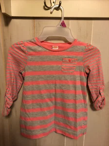 Gymboree. Cute Pink and Grey Striped Shirt. Girls Size 7 - Picture 1 of 3