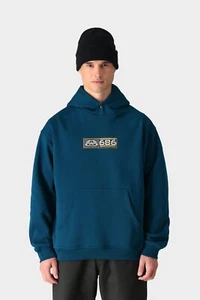 Neu mit Etikett 686 Vintage Herrenpullover Hoody $ 85 L marokkanisch blau Baumwolle/Polyester - Bild 1 von 3