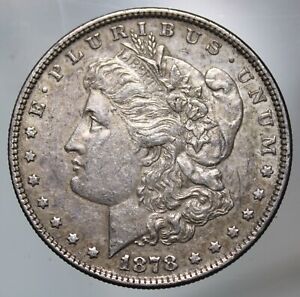1878 7 TF Reverse of 78 Morgan Silver Dollar - AU !!