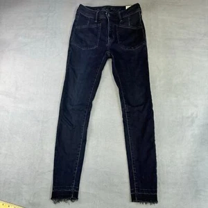 We the Free People Womens Ivy Mid Rise Released Hem Skinny Jeans Seal Blue 26 - Picture 1 of 12