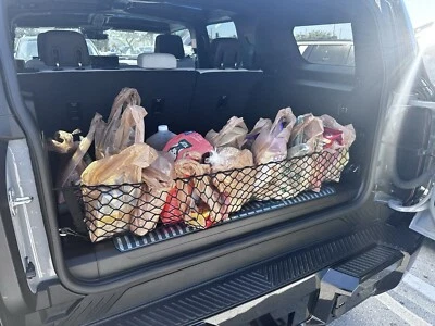 Rear Trunk Bed Envelope Style Mesh Cargo Net for GMC HUMMER EV SUV 2024-2025 New - Image 1 of 4